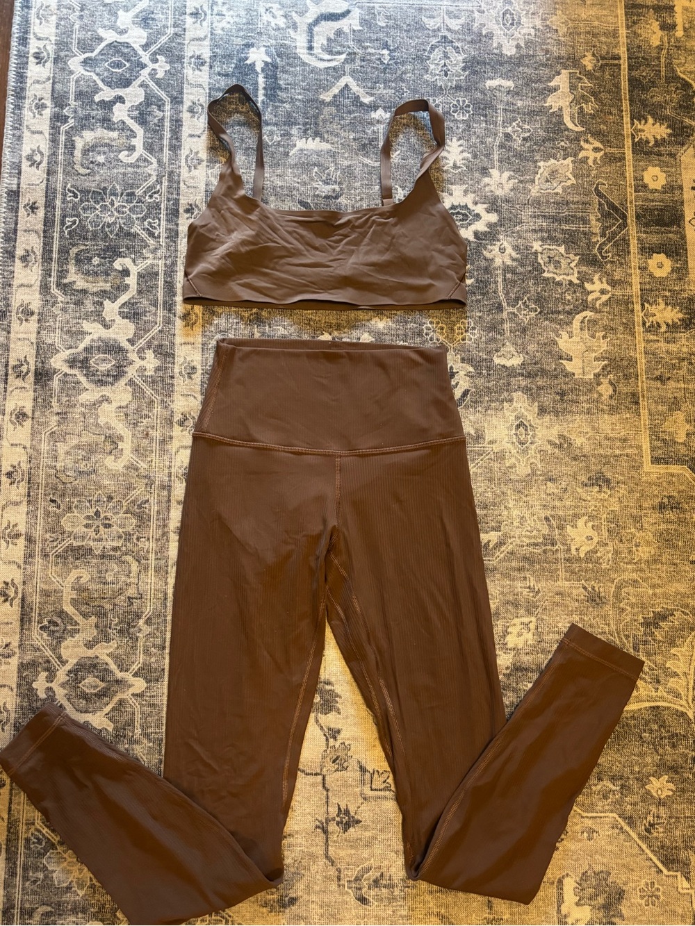 lululemon athletica Aligb Ribbed High-Waist Leggings & Bralette Set